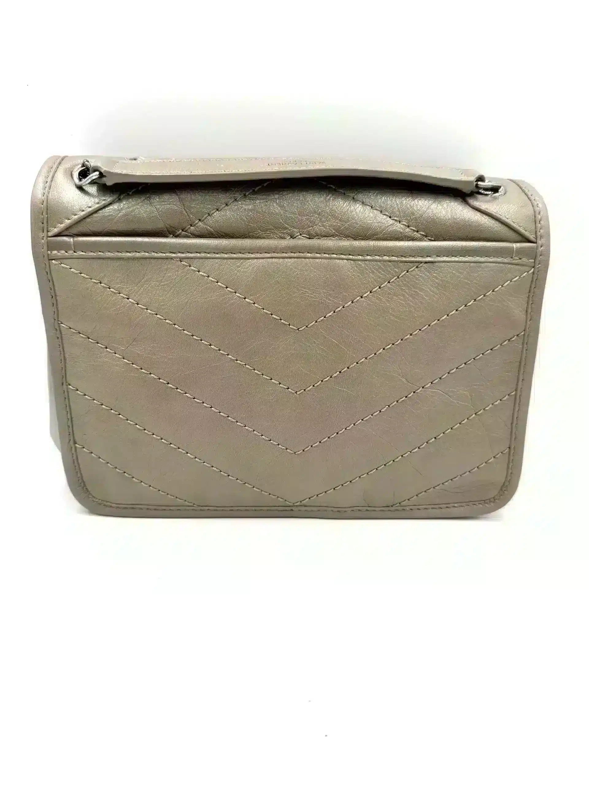 Sac Niki baby en cuir Greyish Brown