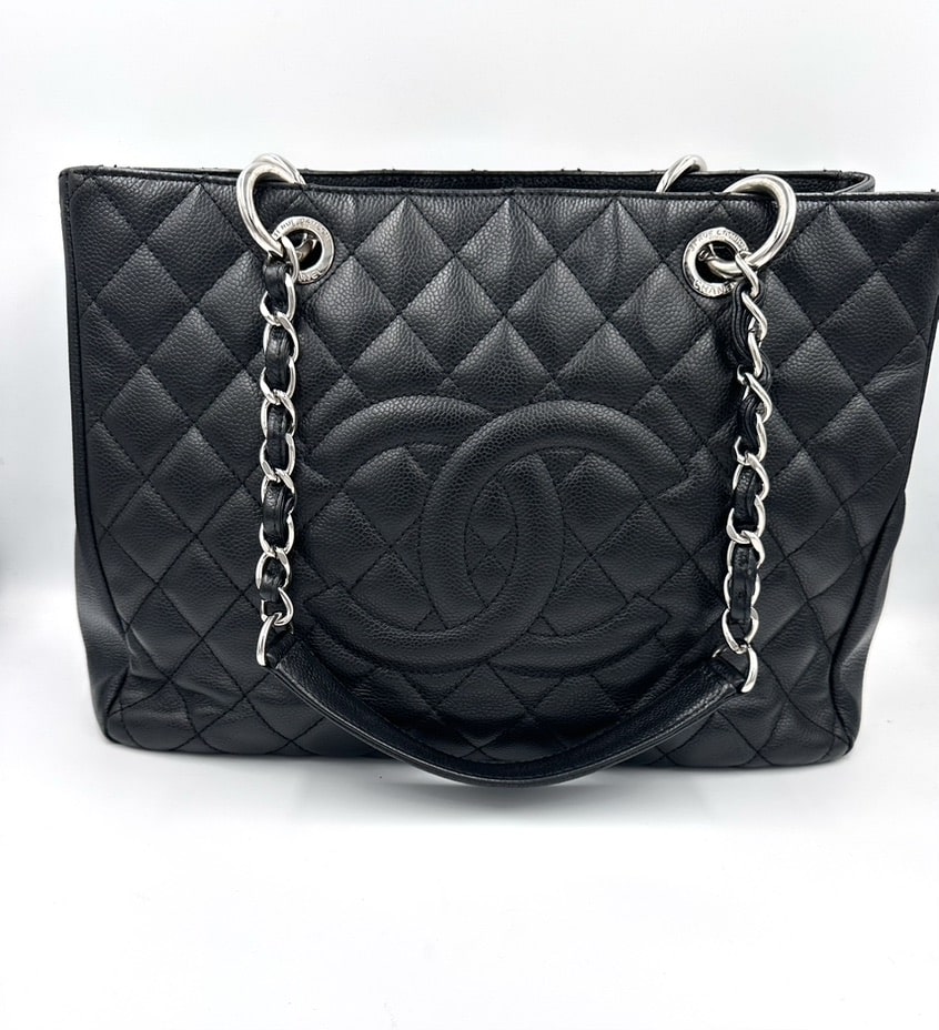 Sac GST Tote Bag en cuir grainé noir