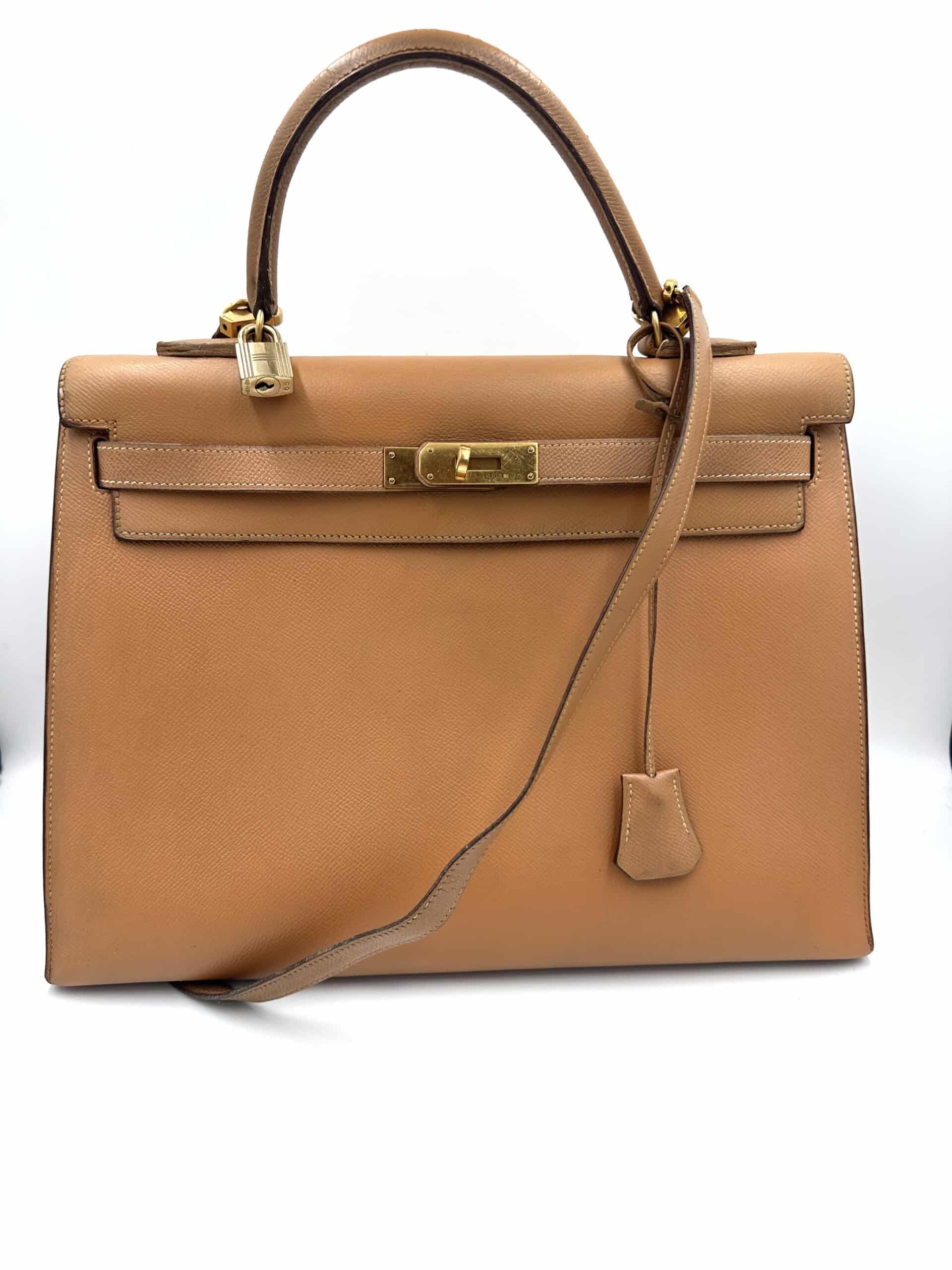 Sac Kelly 35 en cuir Epsom camel