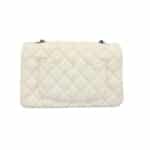 Sac Timeless/classique small en cuir blanc - Thumbnail Image 3
