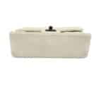 Sac Timeless/classique small en cuir blanc - Thumbnail Image 4