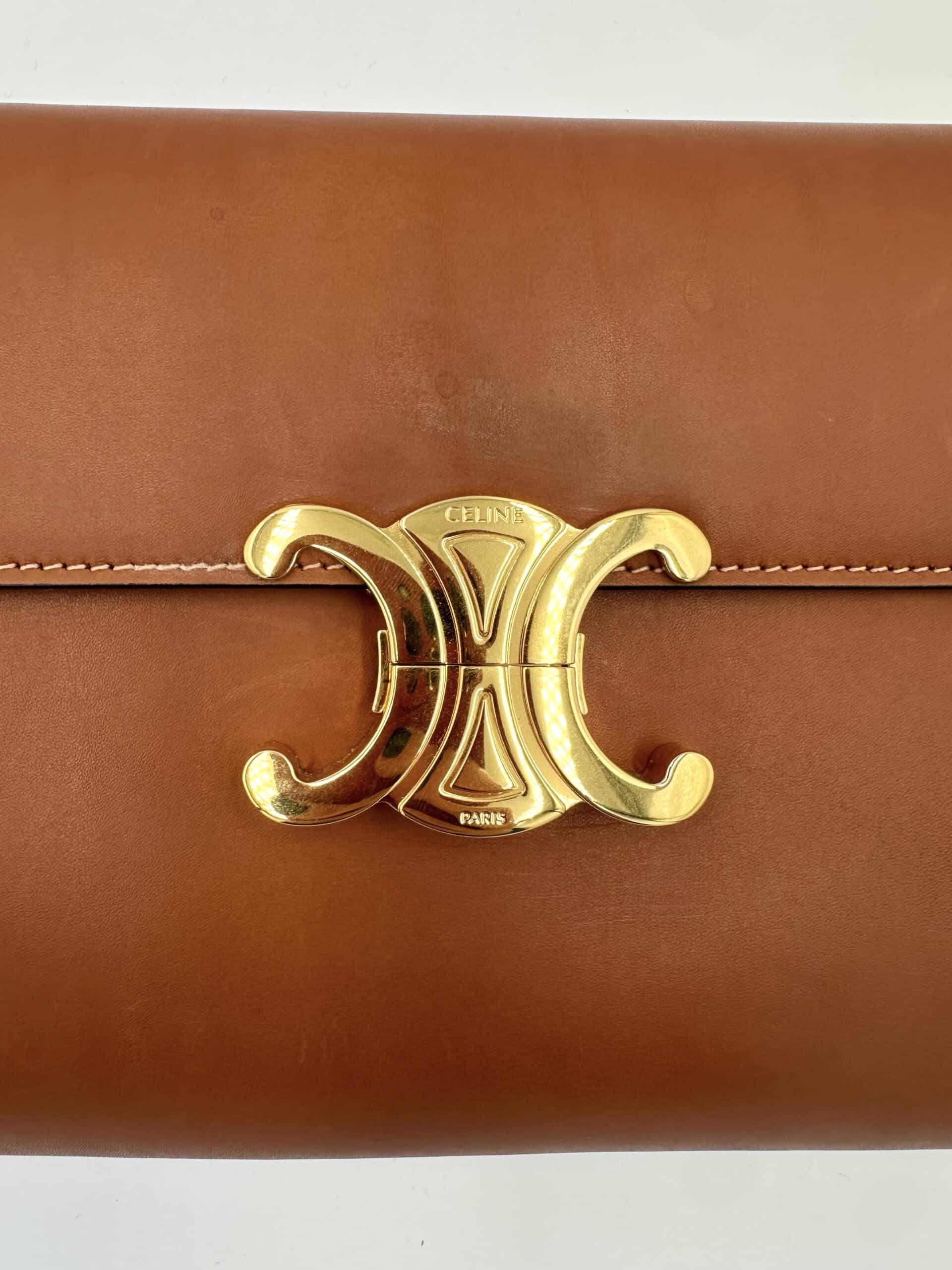 Sac Triomphe camel avec bandoulière amovible – Image 3