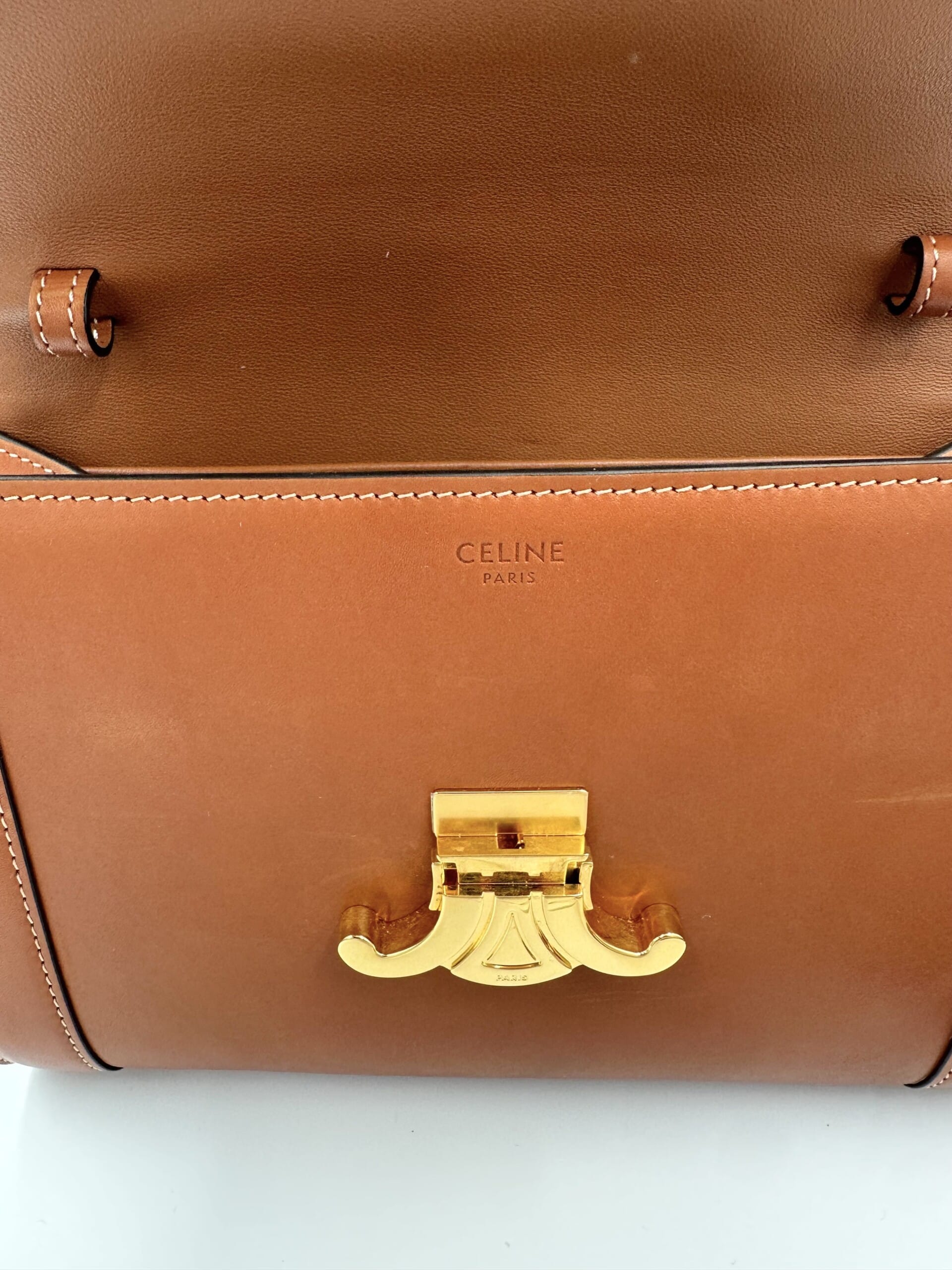 Sac Triomphe camel avec bandoulière amovible – Image 6