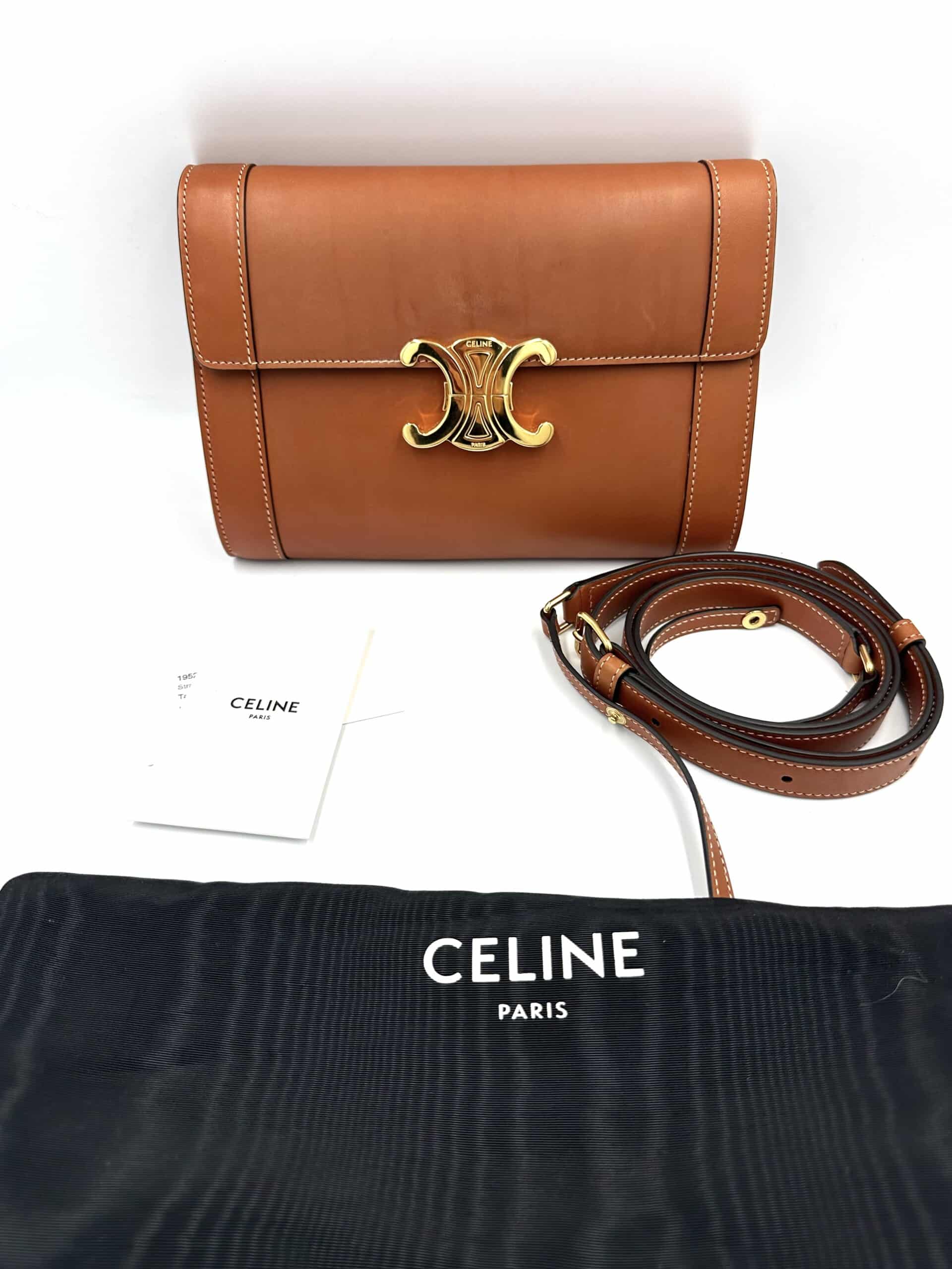 Sac Triomphe camel avec bandoulière amovible – Image 5