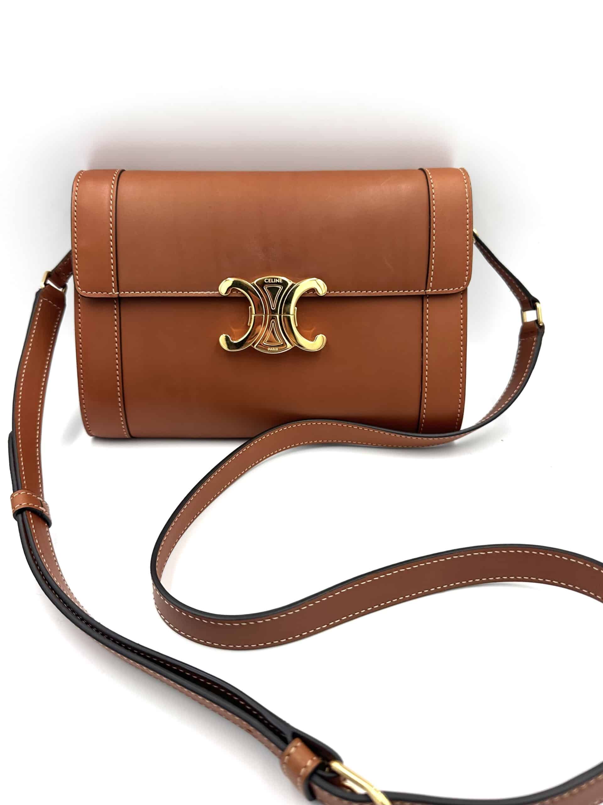 Sac Triomphe camel avec bandoulière amovible – Image 4