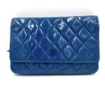 Wallet on Chain en cuir verni bleu - Thumbnail Image 2