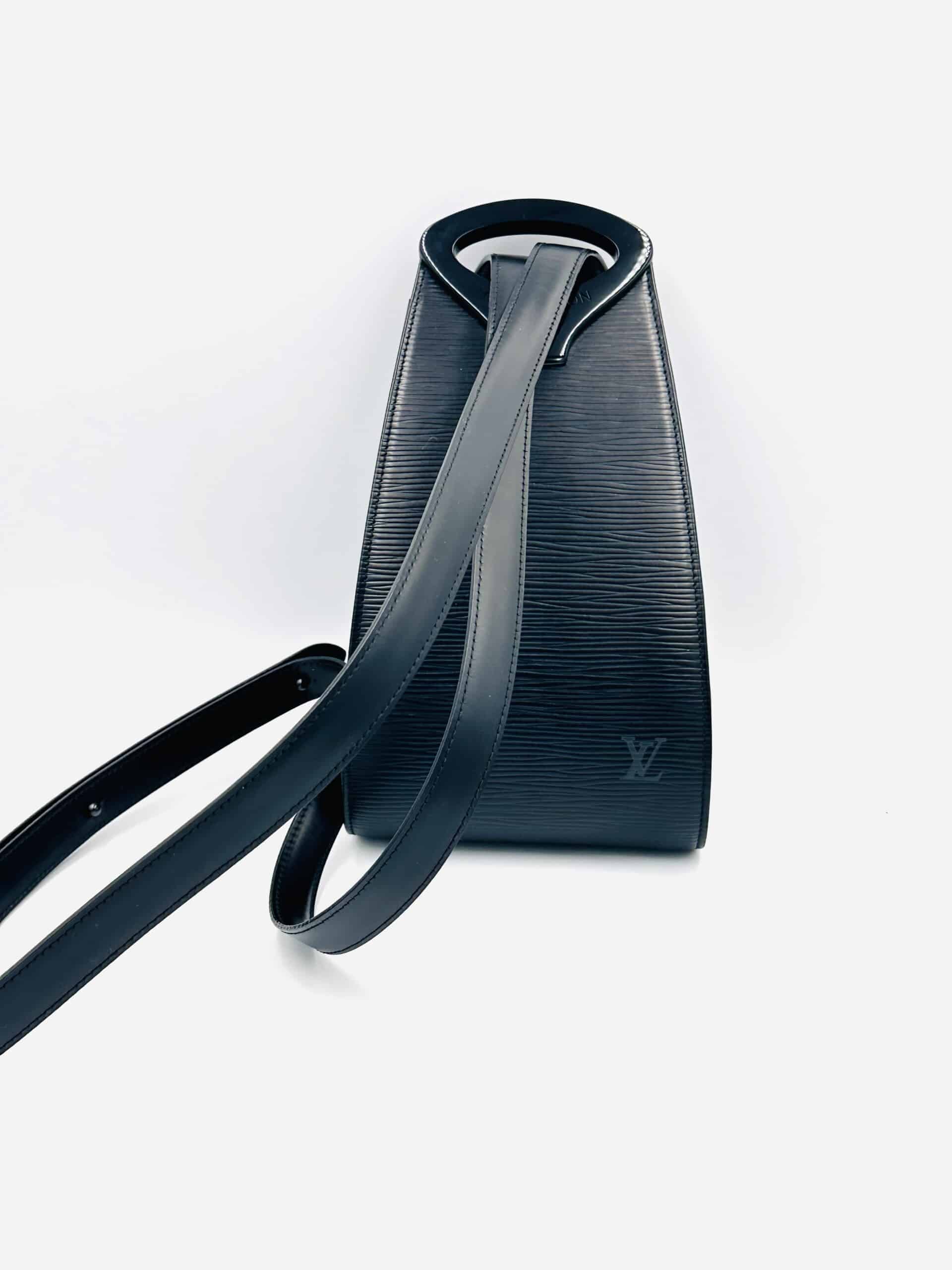 Sac Mini Bucket Vintage en cuir Épi noir