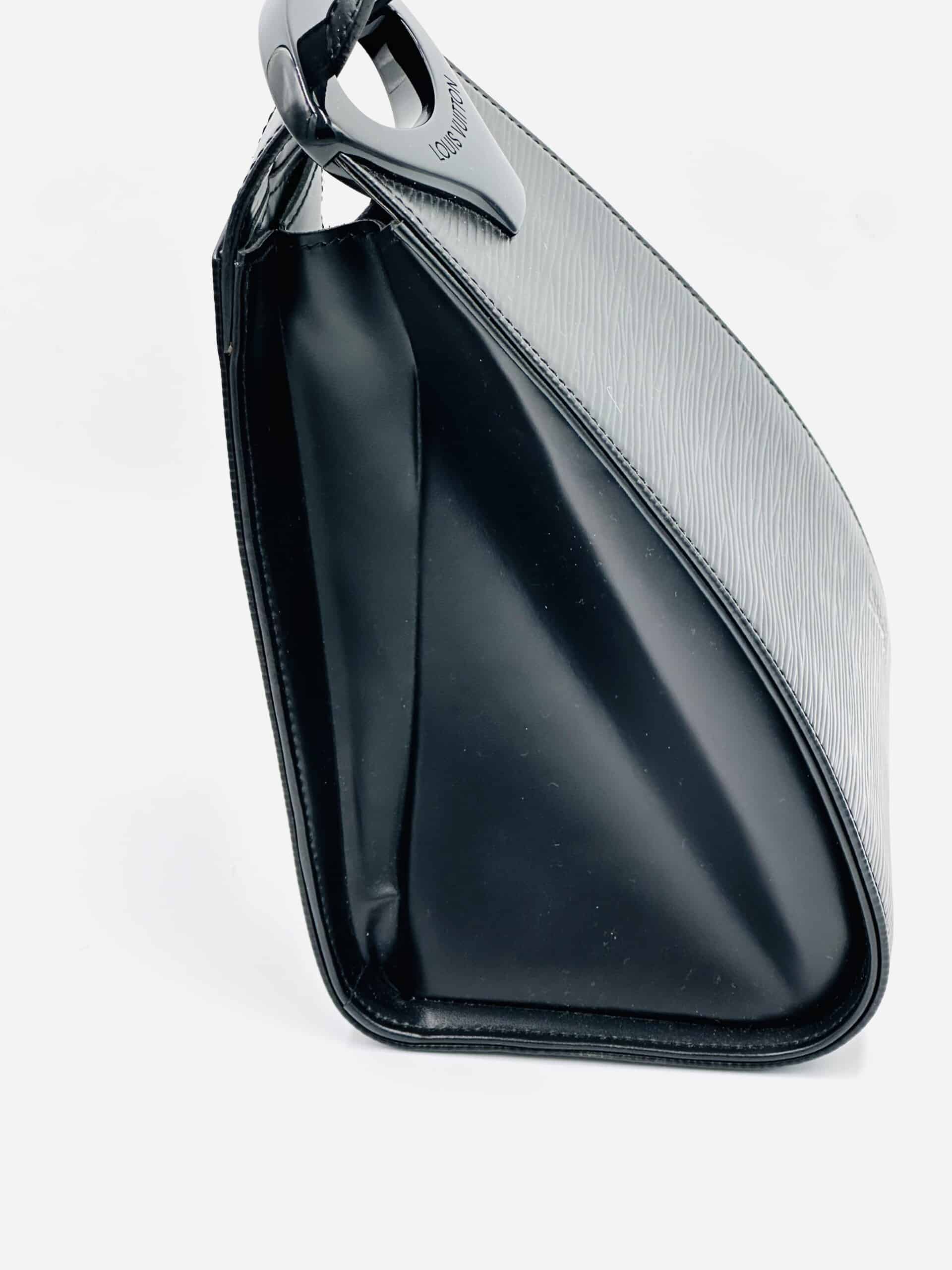 Sac Mini Bucket Vintage en cuir Épi noir - Image 6